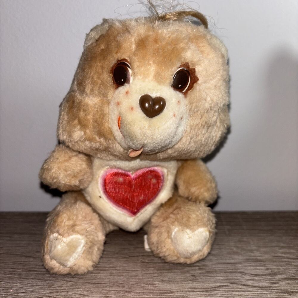 1983 TENDER HEART Care Bears Plush Kenner Bear Mini 6" Brown Vintage
